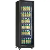 CombiSteel Kühlschrank 1 Glastür Schwarz