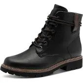 Tamaris Damen Stiefel Vegan Boots Schaftschnürung 1-25262-45, Größe:40 EU, Farbe:Schwarz