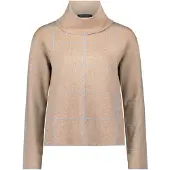 Betty Barclay Strickpullover "Strickpullover mit Lurexfaden", Damen, Gr. 46, beige (patch beige, grau), Obermaterial: 45% Viskose CV. 34% Polyester PES. 21% Polyamid PA., Pullover Strickpullover