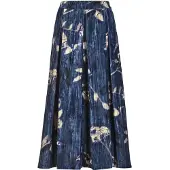 MADELEINE Midirock "Samtrock Eleganter Midirock mit floralem Design" Samtrock in Midilänge mit floralem Print