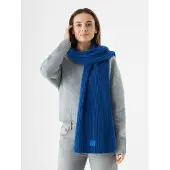 Codello Modetuch "Schal", Damen, blau (mittelblau), Obermaterial: 70% Polyacryl PAN. 30% Wolle WO., uni, Modetücher Modetuch, im unifarbenen Stil