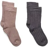Minymo Ankle Sock - rib (2-pack) goat (2806) 23\\26