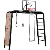 Berg Spiel- und Fitnessgerät PlayBase Medium + Ultimate set Stahl zum Eingraben