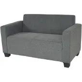Mendler 2er Sofa Couch Moncalieri Loungesofa Stoff/Textil grau