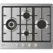 Candy Idea CHG6D4WX, Edelstahl, Integriert, 60 cm, Gaskochfeld, Edelstahl, 4 Zone(n)