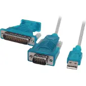 Ecolan USB/RS232 Konverterkabel, USB 2.0, aktiv, 1,8m