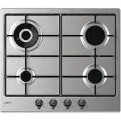 Candy Classic CHW6BR4WTX, Edelstahl, Integriert, 60 cm, Gaskochfeld, Edelstahl, 4 Zone(n)