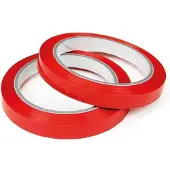 Transpak Klebeband f.Beutelschliesser Breite 12mm Länge 66m Stärke 77µ rot