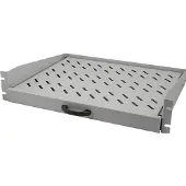 Logilink 19" Fachboden mit Griff 2 HE ausziehbar lichtgrau