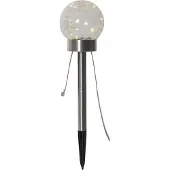 Star Micronics Trading 480-45, Leichte Dekorationsfigur, Transparent, IP44, Silber, 1 Glühbirne(n), 1 W