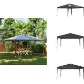 vidaXL Profi-Partyzelt 4×4 m Anthrazit 90 g/m² - Pavillons & Partyzelte