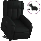 vidaXL Relaxsessel mit Aufstehhilfe Elektrisch Schwarz Kunstleder