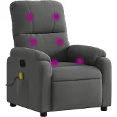 vidaXL Massagesessel Dunkelgrau Mikrofasergewebe