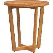 vidaXL Garten-Beistelltisch Rund Ø70x75 cm Massivholz Akazie
