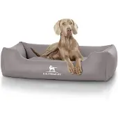 Knuffelwuff Kunstleder Hundebett Sidney Übergröße XXXL 155cm x 105cm Grau