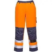 Portwest Arbeitshose Lyon Bundhose TX51, Unisex, Warnschutzhose, signalorange / marine, Größe M