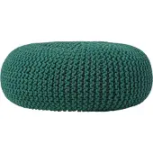 Homescapes STRICK-POUF tannengrün, Bodenkissen rund 70/70/23 cm