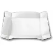 Wilmax Dessertteller 20 x 20 cm aus Porzellan, Weiß, 3er Set
