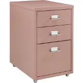 En.casa Rollcontainer Kökar mit 3 Schubladen 48x28x41 cm Hellbraun