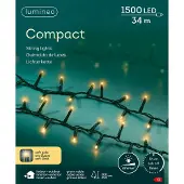 Lumineo 34m Außenbeleuchtung mit 1500 softgoldenen LEDs und 8-Stunden-Timerfunktion