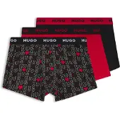 HUGO Design 10267989 Trunk Red Boxershorts 3 Einheiten