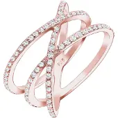 Elli Ring 925 Sterling Silber Zirkonia Wickelring Elli Rosegold