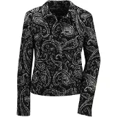 MADELEINE Jackenblazer "Kurzblazer Moderner Businessblazer mit Paisley-Muster" Paisley Design, Naturfarsergarn