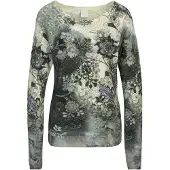 MADELEINE Longpullover "Strickpullover Glattstrickpullover mit Allover-Print" Fließender Farbverlauf