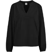 MADELEINE Langarmbluse "Bluse Jerseybluse mit Rundhalsausschnitt", Damen, Gr. 34, schwarz, Obermaterial: 73% Polyamid PA. 27% Elasthan EL., Modern, Blusen Langarmbluse, Edle Jerseyware