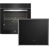 Beko BBUM13329XS, Einbauherdset (Glaskeramikkochfeld, A, 72 l)