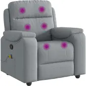 Syfax Massagesessel Hellgrau Stoff