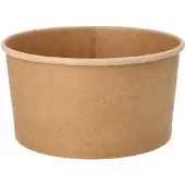 Papstar Einweg Salatschalen pure, 1000 ml, Ø 150 x H 75 mm, 50 Stk., biologisch abbaubar, nachwachsende Rohstoffe, PLA-Beschichtung, braun