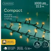 Lumineo Lichterkette Compact 1000 LED klassisch warm außen 22,5 m grün