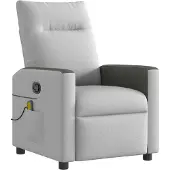 vidaXL Massagesessel Wolkengrau Stoff