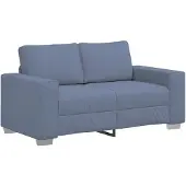 vidaXL Zweisitzer-Sofa Blau 160x77x82 cm Cordstoff