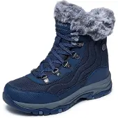 SKECHERS Trego Stormie Damen Navy Winter Stiefel