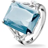 Thomas Sabo Ring Stein Blau gross mit Stern