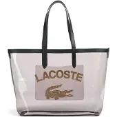 Lacoste Shopper Schultertasche Shopping Bag Transparent Noir Ermine