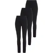 H.I.S. Leggings H.I.S "Damen", Damen, Gr. 32/34, N-Gr, schwarz, Single Jersey, Obermaterial: 95% Baumwolle, 5% Elasthan, unifarben, Basic, Hosen Leggings, für Sport und Freizeit, Topseller