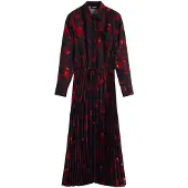 Desigual Hemdkleid Plisado 25WWVW16 Rot Regular Fit