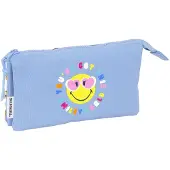 Safta Allzwecktasche Smiley Joyful Bunt Hellblau 22 x 12 x 3 cm