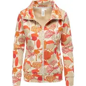 Ragwear Sweatjacke "Ronette Print" Zip-Jacke mit Allover-Print und hohem Kragen