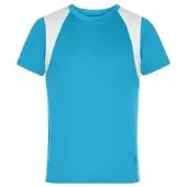 James & nicholson Kinder Topcool T-Shirt JN397K, türkis/weiß, Größe M - türkis - M