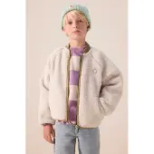 Sissy-Boy Teddy-Jacke Mit Smiley - Weiß | Größe: 98-104