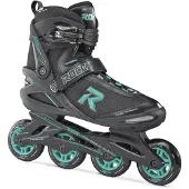 Roces Icon Inline Skates Softboot Damen 80 mm 82A schwarz/aqua Größe 37