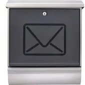 Burg wachter Briefkasten "Lucca-Set 37130 Ni Letter", mit separatem Zeitungsfach, aus Edelstahl