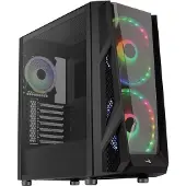 Aerocool NightHawk Duo, Tower, PC, Schwarz, ATX, EATX, micro ATX, Mini-ITX, Acrylnitril-Butadien-Styrol (ABS), SPCC, Blau, Grün, Rot