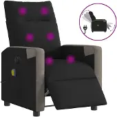 vidaXL Massagesessel Elektrisch Schwarz Stoff