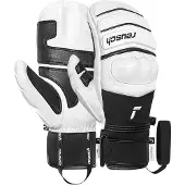 Reusch - Warme und technische Fäustlinge für Ski - World Champ Mitten White/Black aus Leder - Größe 9 - Weiß