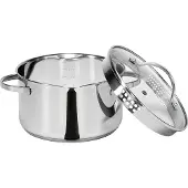 Kruger Kochtopf mit Ausguss 1,5 l Ø16cm Edelstahl